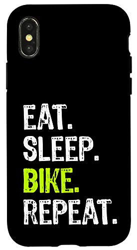 iPhone X-XS Eat Sleep Bike Repeat Biking Cycling Bicycling Gift Case