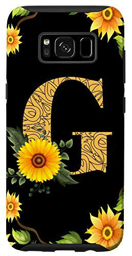 Galaxy S8 Sunflower Letter G phone case Elegant Initial Monogram Gift Case