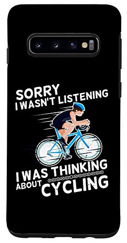 Galaxy S10 I Was Thinking About Cycling Racing Bike Cyclist Cycling Case