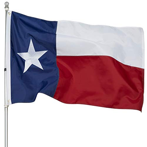 ROTERDON State of Texas Flag - 3x5 ft USA Texas 210D Oxford Nylon Heavy Duty Flag with Embroidered Star Brass Grommets ROTERDON State of Texas Flag - 3x5 ft USA Texas 210D Oxford Nylon Heavy Duty Flag with Embroidered Star Brass Grommets