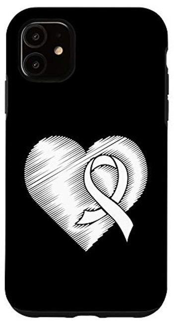 iPhone 11 Heart- Lung Cancer Awareness Gift Lung Cancer Case