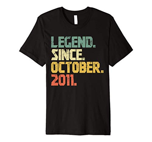 9 Year old Gifts Shirt Boys Girls Legend Since October 2011 Premium T-Shirt