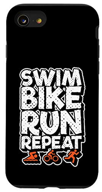 iPhone SE -2020- - 7 - 8 Swim Bike Run Repeat Triathlon Phone Case iPhone SE -2020- - 7 - 8 Swim Bike Run Repeat Triathlon Phone Case