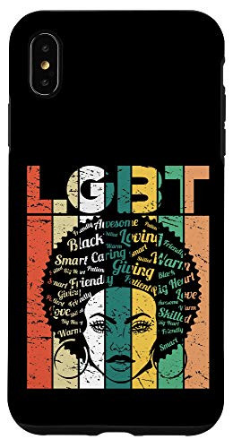 iPhone XS Max Black Woman LGBT Afro Retro Cool Black History Month Gift Case