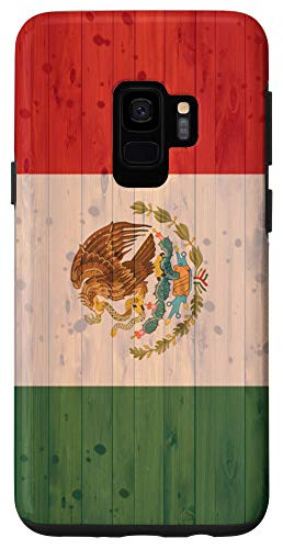 Galaxy S9 Hecho En Mexico Mexican Flag Wood Pattern Mexico Flag Case