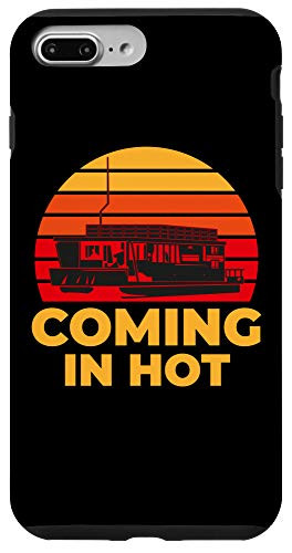 iPhone 7 Plus-8 Plus Pontoon Boat Funny Joke Sunset Retro Case