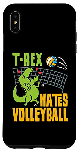 iPhone XS Max T-Rex Hates Volleyball Funny TRex Dinosaur Short Arms Meme Case