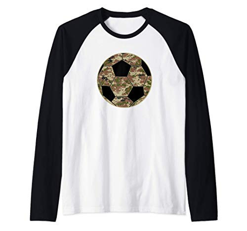 Digital Desert Camo Soccer - Desert Camouflage Soccer Raglan Baseball Tee