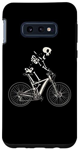 Galaxy S10e Bike Funny Skeleton On Bicycle Biker Mountain Bike Case
