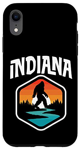 iPhone XR Indiana Vintage Bigfoot Outdoor and State Pride Nature Case