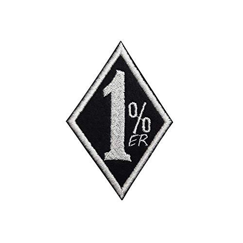 -Clearance sale- 1 er One percenter Embroidered Patch Iron on-Sew on- Size 4 7 x 7 1 cm -1 8? x 2 8?-- b017-1