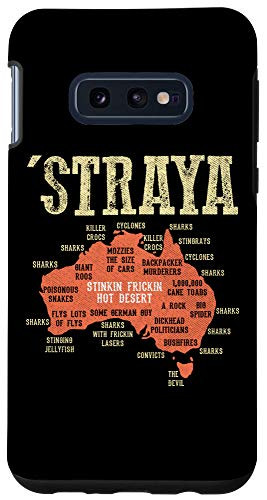 Galaxy S10e Vintage Aussie Day Straya Australia Map Gday Mate Outback Case