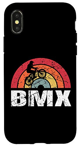 iPhone X-XS Vintage BMX Bike Rider Graphic - Stunt Racing Case
