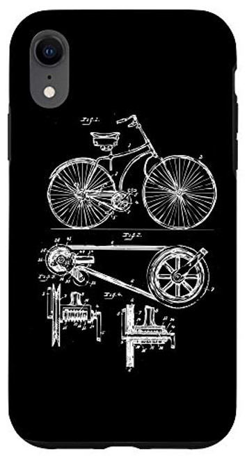 iPhone XR Vintage Retro Bicycle Bike Patent Print Gift For Cyclist Case iPhone XR Vintage Retro Bicycle Bike Patent Print Gift For Cyclist Case