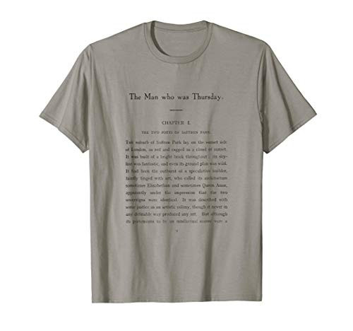 The Man Who Was Thursday G-K- Chesterton First Page T-Shirt The Man Who Was Thursday G-K- Chesterton First Page T-Shirt