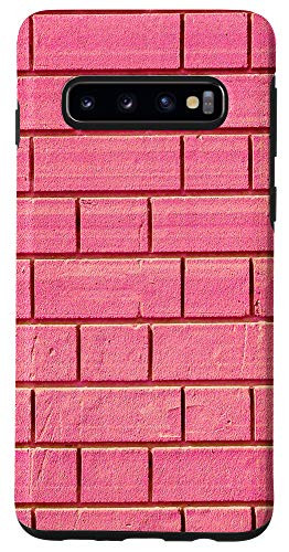 Galaxy S10 Case - pink brick wall pattern phone Case