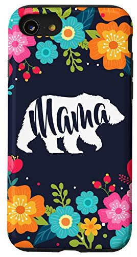 iPhone SE -2020- - 7 - 8 Mama Bear Cute Floral Flower Design for Moms Case