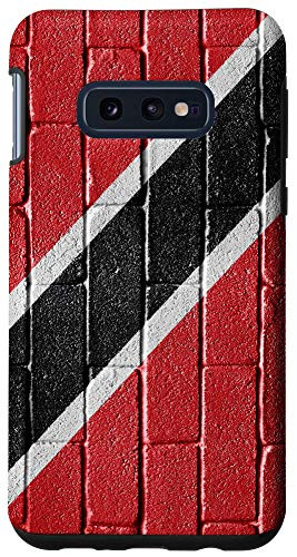 Galaxy S10e Trinidad and Tobago Flag Banner on a brick wall Case