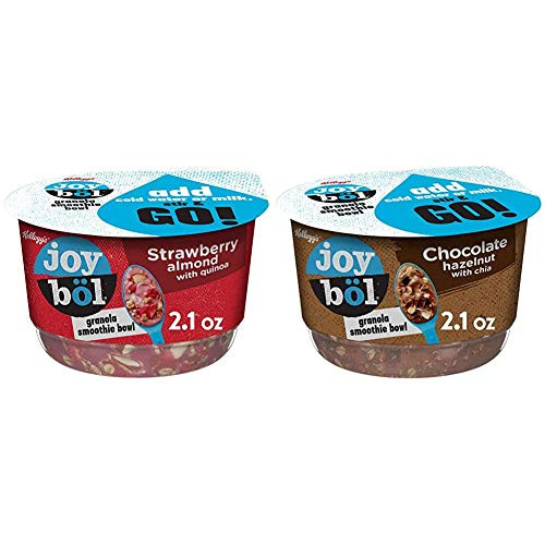 Kelloggs joyböl Strawberry Almond with Quinoa Granola Smoothie Bowls -6 Count- and Chocolate Hazelnut with Chia Granola Smoothie Bowls -6 Count-