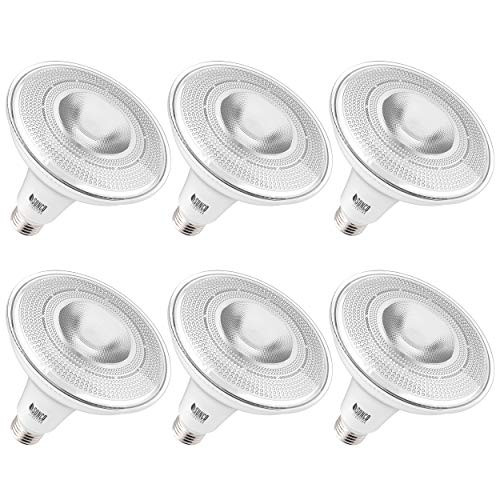 Sunco Lighting 6 Pack PAR38 LED Bulb with Dusk-to-Dawn Photocell Sensor  15W-120W  5000K Daylight  1250 LM  Auto On-Off  Security Flood Light Indoor-O