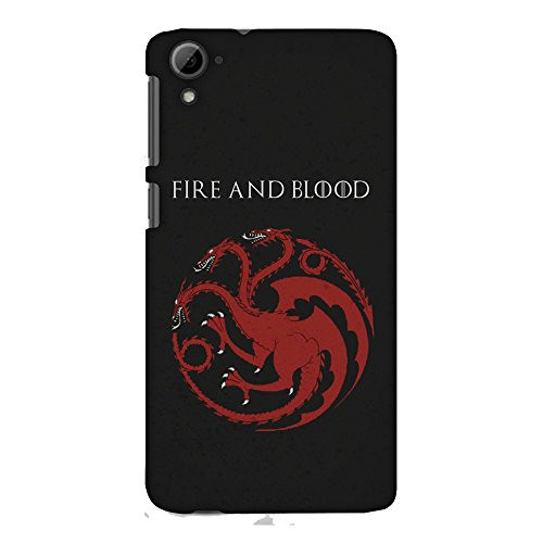 AMZER Slim Fit Handcrafted Designer Printed Hard Shell Case Back Cover for HTC Desire 826 - Team Targaryen
