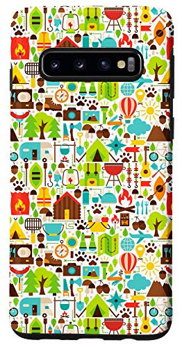 Galaxy S10 Hiking Pattern - Camping Outdoor Case