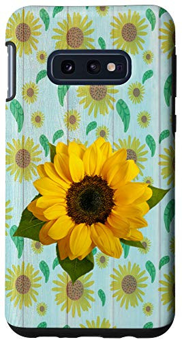Galaxy S10e Sunflower Rustic Wood Flower Pattern Case