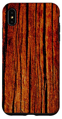 iPhone XS Max Distressed Effect Image of Wood and Grain Close Up Case
