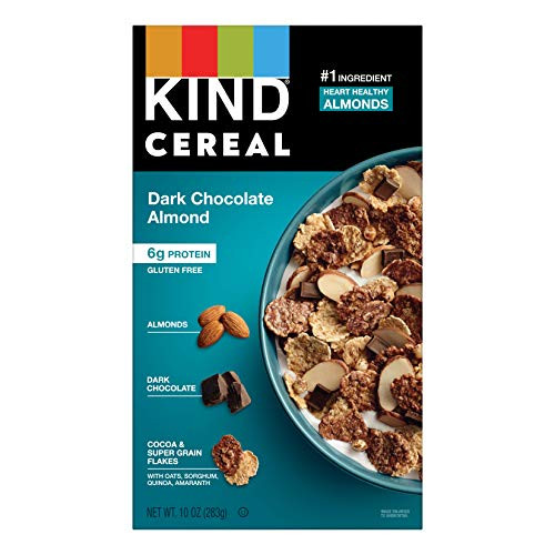 KIND Breakfast Cereal  Dark Chocolate Almond  Gluten Free  6g Protein  10 Oz  8 Count