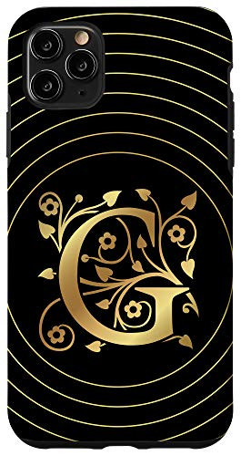 iPhone 11 Pro Max Cute Monogram Initial G Capital Letter Girls Women Gift Case