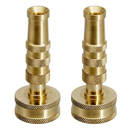ATDAWN Brass Hose Nozzle  Heavy-Duty Brass Adjustable Twist Hose Nozzle  2 Pack -3-
