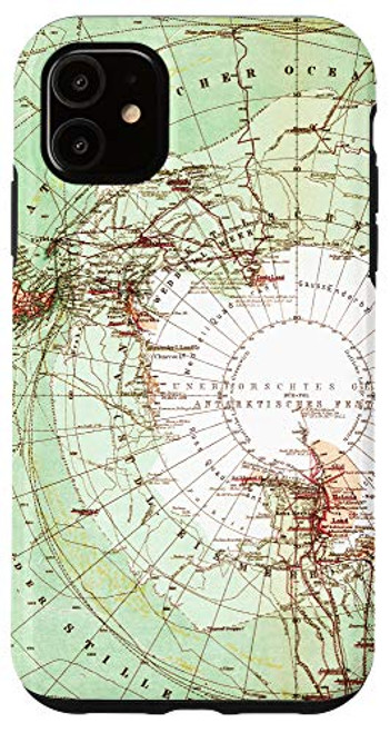 iPhone 11 Nautical Map Phone Case Vintage Ocean Maps Boat Captain Gift Case
