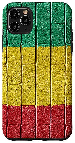 iPhone 11 Pro Max Guinea Flag Guinean Banner on a brick wall Case