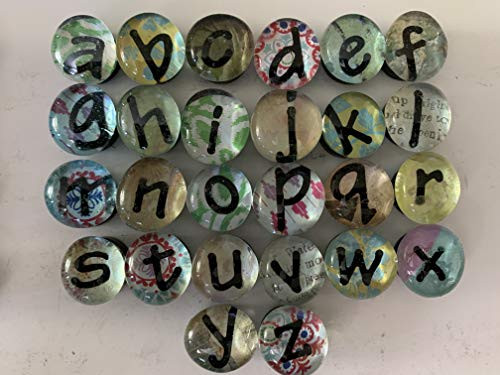 Glass Gem Magnetic Alphabet Letters Lowercase