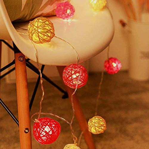 MorNon Sepak Takraw Light String Christmas Light Ball String Light for Holiday Christmas Lights Terrace Wedding
