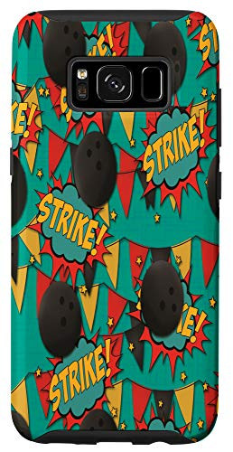 Galaxy S8 Classic Bowling Retro Decor Patterns Balls Case