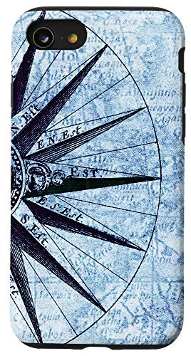 iPhone SE -2020- - 7 - 8 Nautical Map Phone Case Vintage Ocean Maps Boat Captain Gift Case