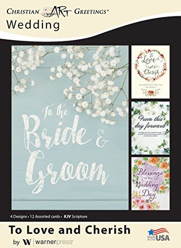 To Love and Cherish - Wedding Greeting Cards - KJV Scripture - (Box of 12)