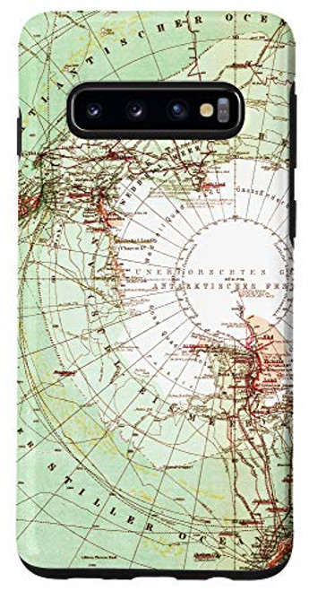 Galaxy S10 Nautical Map Phone Case Vintage Ocean Maps Boat Captain Gift Case