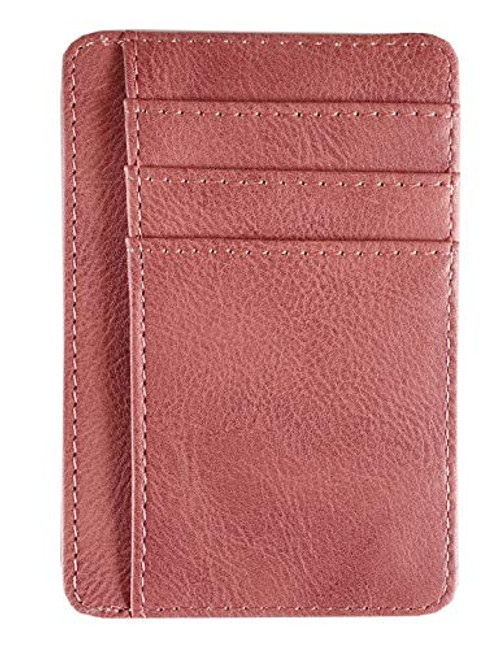 Slim Minimalist Front Pocket RFID Blocking Leather Wallets for Men Women