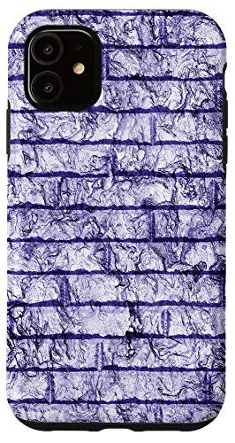 iPhone 11 Case - purple abstract brick wall pattern phone Case