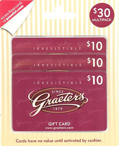 Graeters Ice Cream Gift Cards  Multipack of 3 - 10