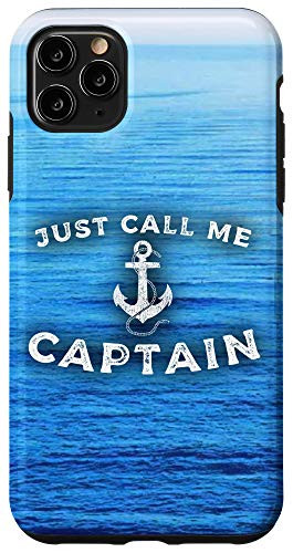 iPhone 11 Pro Max Call Me Captain  Boat Pontoon Sailor Anchor Graphic Case