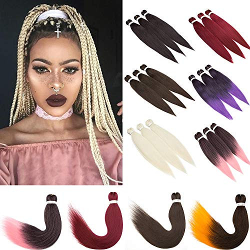 SEGO Pre Stretched Braiding Hair Extensions Easy Braid Professional Itch Free Hot Water Setting Synthetic Fiber Corchet 26 Inch Yaki Texture Braid Twi