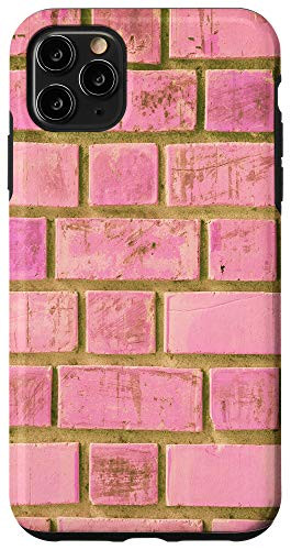iPhone 11 Pro Max Case - pink and light green brick wall pattern phone Case