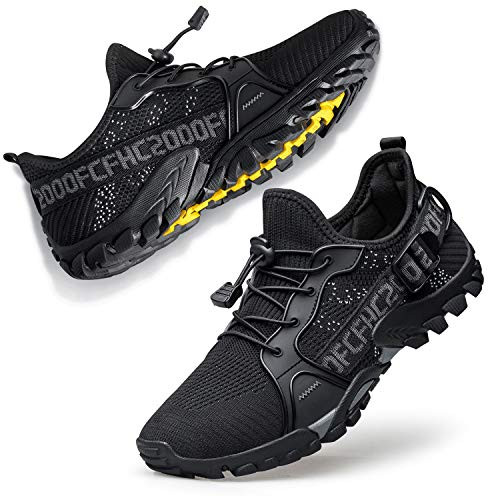 FANDEE Mens Trail Running Shoes Workout Walking Water Sneakers Fitness Athletic Walking Jogging Sneakers Hiking Trainer Cross Training Crossfit