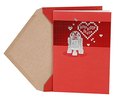 Hallmark Valentine's Day Greeting Card (Star Wars R2-D2 and Hearts)