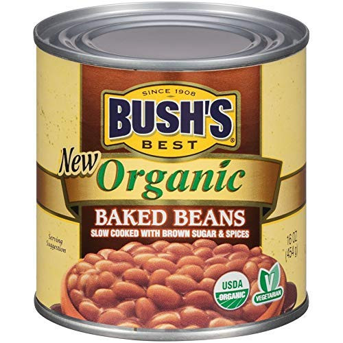 BUSHs BEST Beans - USDA Certified Organic Source of Plant Based Protein and Fiber Low Fat Gluten Free -Organic Baked Beans Pack - 6- BUSHs BEST Beans - USDA Certified Organic Source of Plant Based Protein and Fiber Low Fat Gluten Free -Organic Baked Beans Pack - 6-