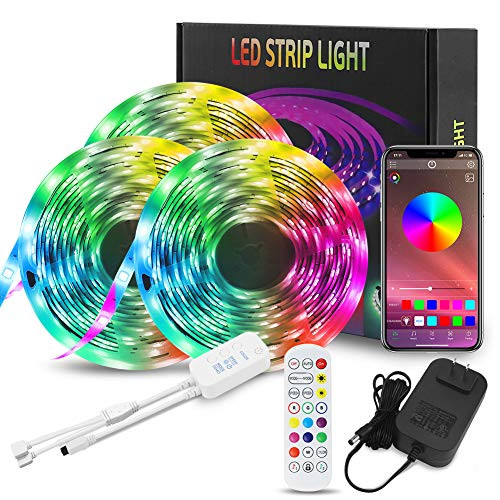 Ordenado LED Strip Lights 50ft RGB LED Light Strip 5050 LED Tape Lights Color Changing LED Strip Lights with Remote for Home Lighting Kitchen Bed Fl Ordenado LED Strip Lights 50ft RGB LED Light Strip 5050 LED Tape Lights Color Changing LED Strip Lights with Remote for Home Lighting Kitchen Bed Fl