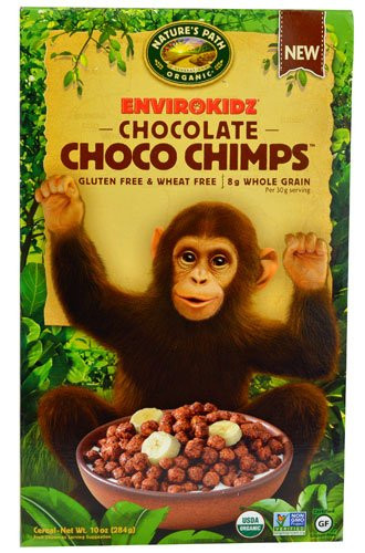 Natures Path Envirokidz Organic Choco Chimps Cereal Gluten Free Chocolate -- 10 oz - 2 pc